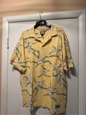 Tommy Bahama Yellow Floral Short-Sleeve Polo